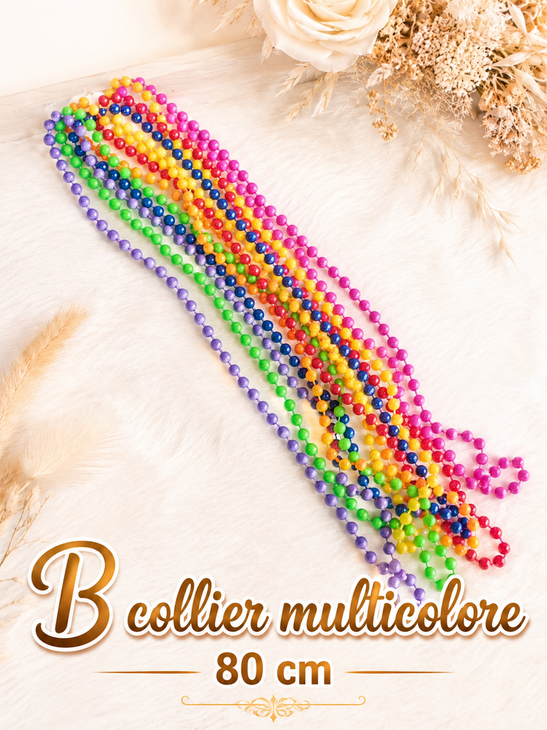 Collier fluo multicolore