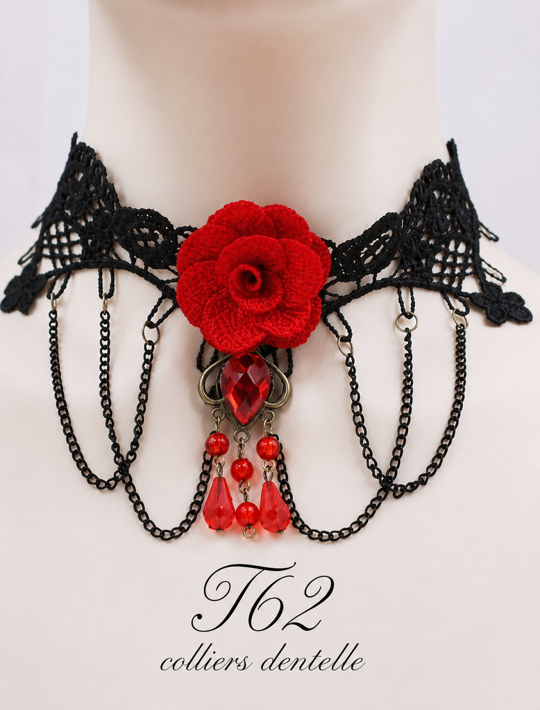 Collier dentelle