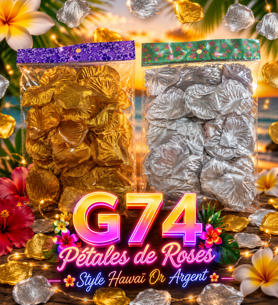 Pétales des roses  or argent