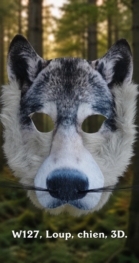 [W127] Loup ,chien 3D