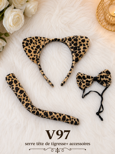 [V97] Serre-tête tigresse +accessoires