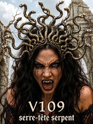 [V109] serre-tête Médusa serpent