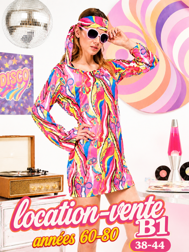 [B1] Robe motif année 60 80