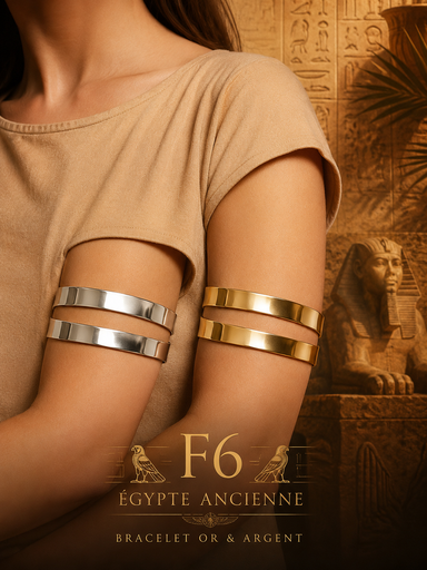 [F6] Bracelet or argent accessoires Égypte ancien