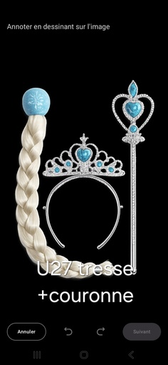 [U27] Tresse+ couronne+ baguette personnage