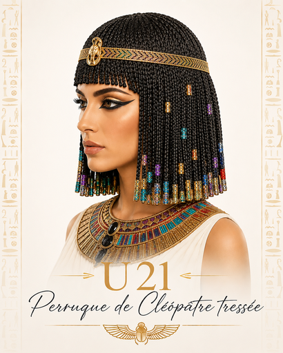 [U21] Perruque tressée Cléopâtre