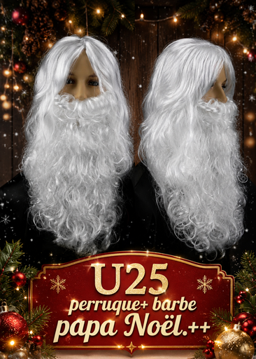 [U25] Papa Noël perruque + barbe