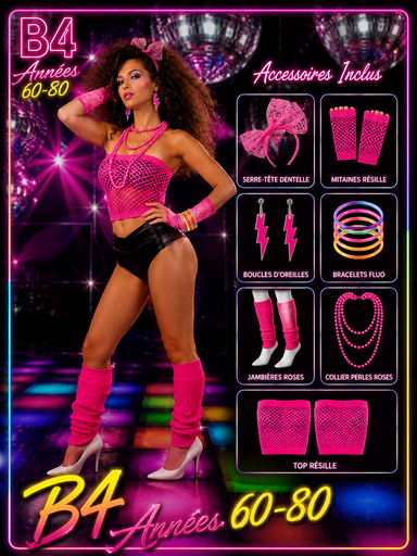 [B4] Accessoires année 60 80 rose