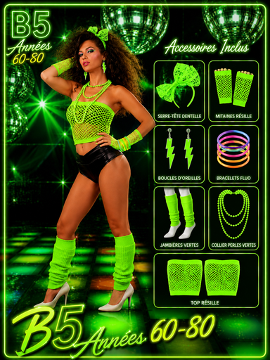 [B5] Accessoires année 60 80 verte