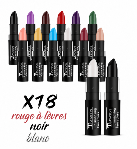 [X18] Rouge à lèvres noir blanc
