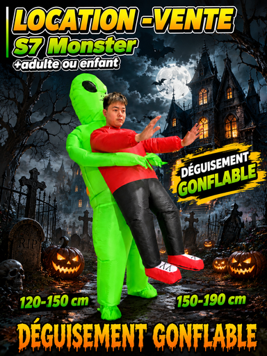 [S7] Extraterrestre+ adulte+enfant déguisement gonflable