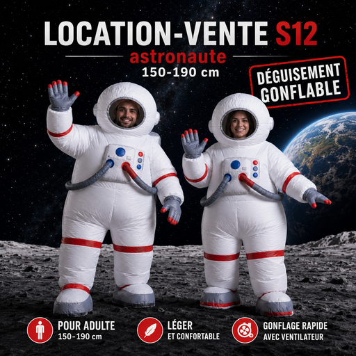 [S12] Astronaute adulte déguisement gonflable